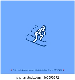 Hand drawn Sport illustration - vector / sports poster background