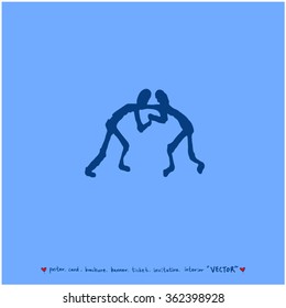 Hand drawn Sport illustration - vector / sports poster background