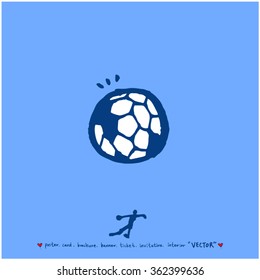 Hand drawn Sport illustration - vector / sports poster background