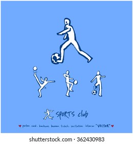 Hand drawn Sport illustration - vector / sports poster background