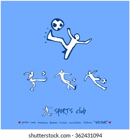 Hand drawn Sport illustration - vector / sports poster background