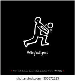 Hand drawn Sports illustration / sport background - vector