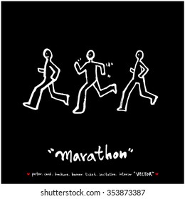 Hand drawn Sports illustration / sport background - vector