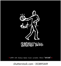Hand drawn Sports illustration / sport background - vector