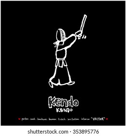 Hand drawn Sports illustration / sport background - vector