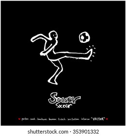 Hand drawn Sports illustration / sport background - vector