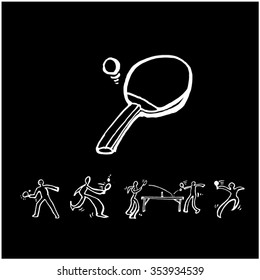 Hand drawn Sports illustration / sport background - vector