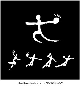 Hand drawn Sports illustration / sport background - vector