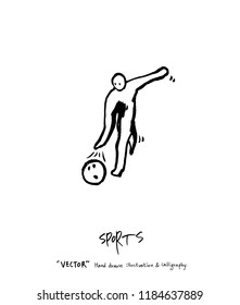 Hand drawn Sports & recreation illustration - vector