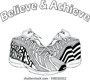 Hand Drawn Sports Shoes