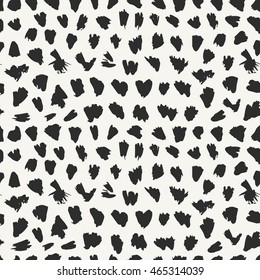 Hand drawn spots seamless pattern design. Vector illustration.