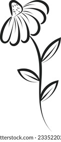 Hand Drawn spring flower design. Cute floral decoration icon vector illustration design