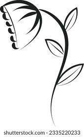 Diseño de flor de primavera con dibujos a mano. Diseño de ilustraciones vectoriales de iconos de decoración floral
