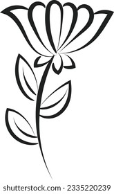 Hand Drawn spring flower design. Cute floral decoration icon vector illustration design