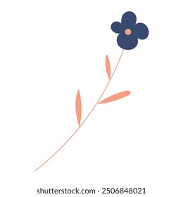 Hand drawn spring flower isolated illustration.