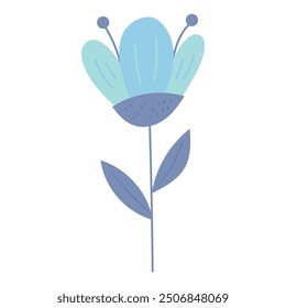 Hand drawn spring flower isolated illustration.