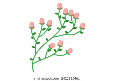 Hand Drawn Spring Flower Sticker Design