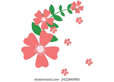 Hand Drawn Spring Flower Sticker Design