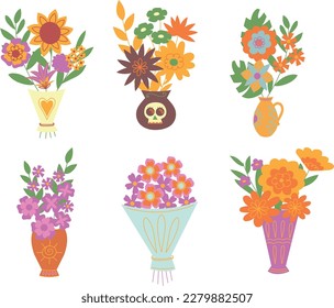  hand drawn spring flower vector collection isolated on white background transparent