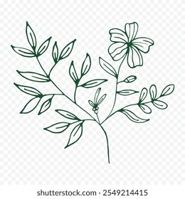 Hand drawn spring flowers illustration. floral illustration
