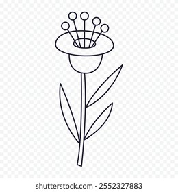 Dibujado a mano ilustración de flores de primavera. ilustración floral