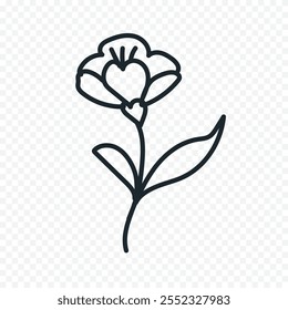 Dibujado a mano ilustración de flores de primavera. ilustración floral