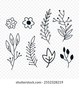 Hand drawn spring flowers illustration. floral illustration