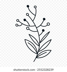 ilustração de flores de primavera desenhadas à mão. ilustração floral