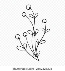Dibujado a mano ilustración de flores de primavera. ilustración floral