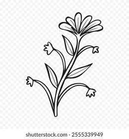 Hand drawn spring flowers illustration. floral illustration