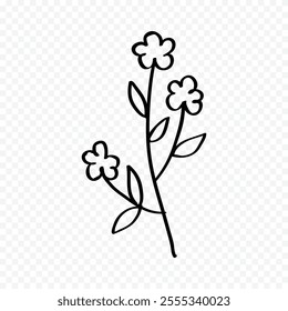Hand drawn spring flowers illustration. floral illustration