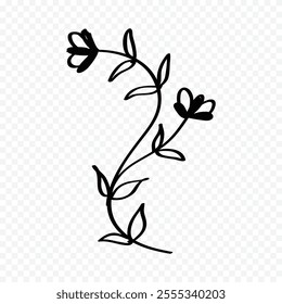 Hand drawn spring flowers illustration. floral illustration