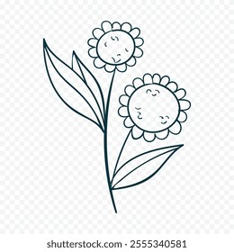 Hand drawn spring flowers illustration. floral illustration