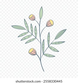 Hand drawn spring flowers illustration. floral illustration