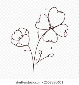 Hand drawn spring flowers illustration. floral illustration