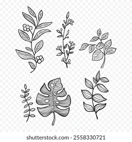 Hand drawn spring flowers illustration. floral illustration