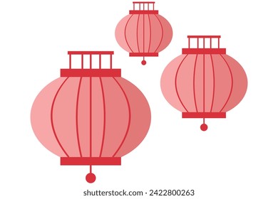 Hand Drawn Spring Lantern Sticker Design