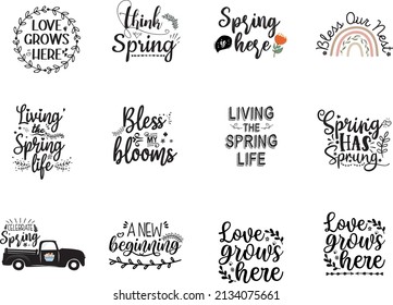Citas de primavera dibujadas a mano - escritura a mano 
