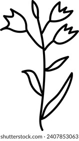 hand drawn spring, save the date, card, minimal drawn floral botanical line art Bouquets Spring, Trendy elements of wild and garden plants, branches