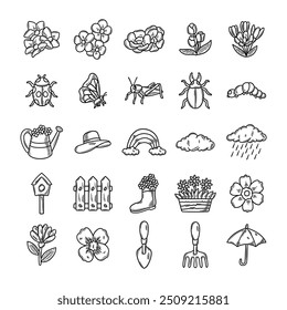 Hand Drawn Spring Set - Colorless