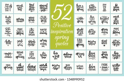 Hand drawn spring typography poster. Conceptual handwritten phrase Spring T shirt hand lettered calligraphic design. Inspirational vector