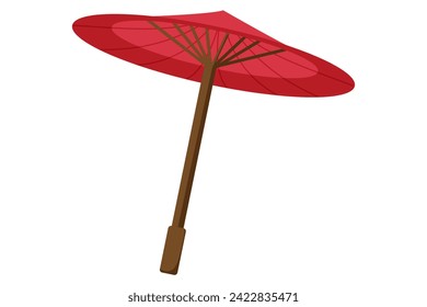 Hand Drawn Spring Umbrella Sticker Design