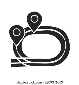 Hand drawn Sprinting field vector illustration