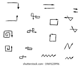 Hand Drawn Square Corner Arrows Collection
