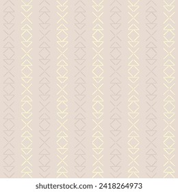 hand drawn square cross triangle. beige geometric repetitive background. folk decorative art. vector seamless pattern. fabric swatch. textile design