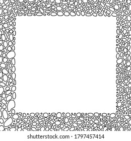 Marco cuadrado dibujado a mano en estilo doodle.