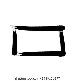 Hand drawn square frames in sketchy style.
Rectangular handdrawn grungy borders.
Vector illustration of pencil outline stroke framework box.
Collection of doodle school draft frames .