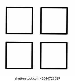 Hand Drawn Square Grid 2x2 Frame