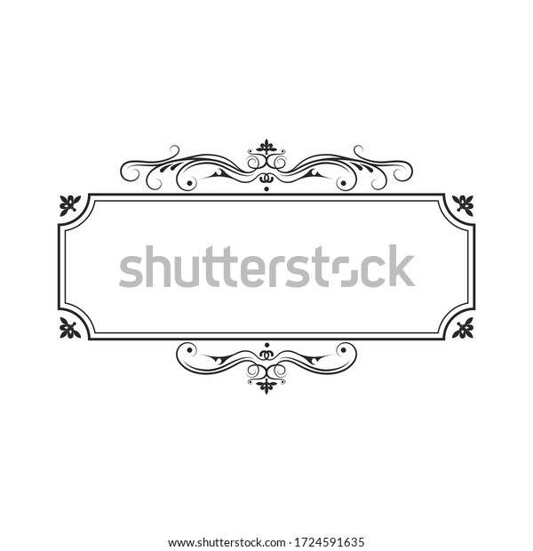 Hand drawn
square luxury frame. Elegant royal border.  Vector isolated vintage
invitation. Classic wedding
template.