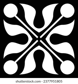 Diseño de manala cuadrada dibujada a mano para diseño de rangoli floral creativo y tarjetas decorativas